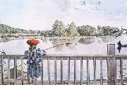 Carl Larsson Fishing oil painting reproduction
